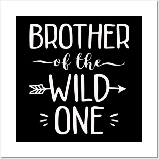 Brother Of The Wild One Shirt Funny 1St Birthday Safari Gift Posters and Art